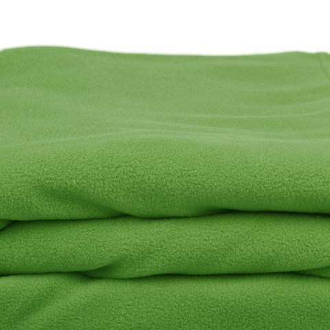 Miękki zielony koc polarowy 300 g/m² – ciepły i przyjemny w dotyku materiał, idealny na chłodne wieczory