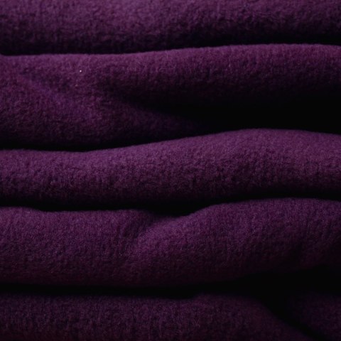 Miękki fioletowy polar 280 g/m2 – ciepły materiał kocyka szlafroka z rękawami
