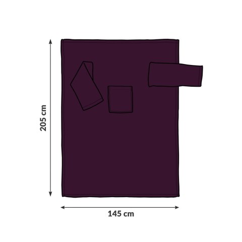 Kocyk szlafrok z rękawami 205 x 145 cm – wymiary dużego koca polarowego oversize