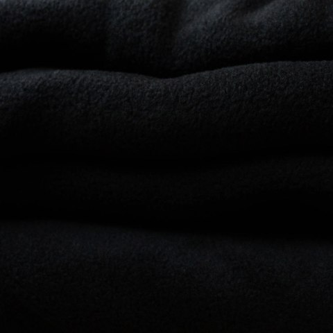 Miękki czarny polar 280 g/m² - gruby i ciepły materiał bluzy koc z rękawami, przyjemny w dotyku