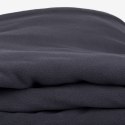 Miękki szary polar 280 g/m2 – ciepły materiał kocyka szlafroka z rękawami oversize