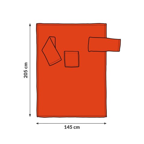 Ponczo kąpielowe z kapturem – wymiary 205 x 145 cm, ręcznik plażowy oversize dla dorosłych