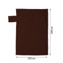 Brązowa bluza koc dla pary 220x155 cm – duży rozmiar zapewniający wygodę i ciepło podczas wspólnego relaksu