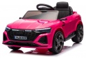 Różowe Audi RS Q8 na akumulator dla dzieci – przód, światła LED, pilot 2,4Ghz