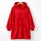 Kocobluza damska oversize czerwona z kapturem 2w1