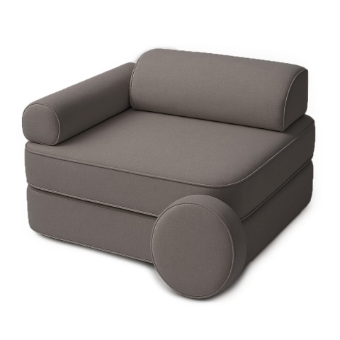 Grafitowa sofa piankowa modułowa dla dzieci Pocket Seat