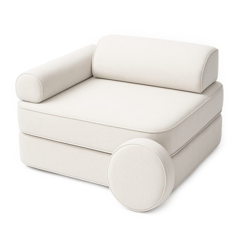 Beżowa sofa piankowa modułowa dla dzieci Pocket Seat