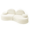 Miękka sofa modułowa dla dzieci Bearly w kolorze białym
