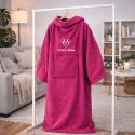 Kocobluza różowa Super Mama - ciepła bluza oversize z kapturem i kieszenią