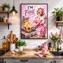 Plakat I’m Fine – dekoracja ścienna retro do kuchni