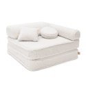 Modułowa sofa piankowa dla dzieci w kolorze brudnej bieli z poduszkami
