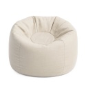 Kremowa pufa bean bag do salonu – nowoczesne miękkie siedzisko typu worek