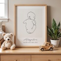Personalizowany plakat dla dziecka line art Maksymilian