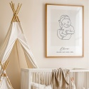 Personalizowany plakat dla dziecka line art Liliana