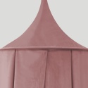 Baldachim velvet premium w kolorze pudrowego różu do pokoju dziecięcego