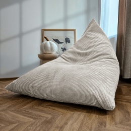 Pufa worek MANCHESTER LN01 śmietankowa sztruksowa beanbag do salonu i pokoju dziecka