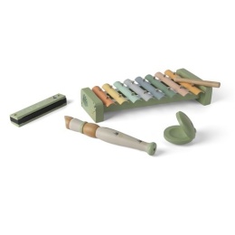 Pastelowe instrumenty muzyczne Montessori dla dzieci z drewna