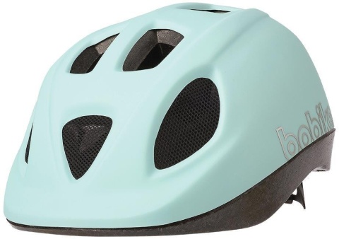 Miętowy kask rowerowy dziecięcy Bobike GO lekki model z wentylacją