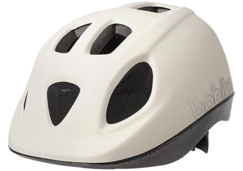 Beżowy kask ochronny Bobike GO vanilla dla dzieci na rower, rowerek biegowy i hulajnogę