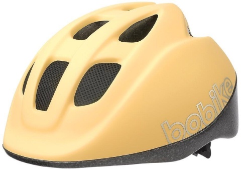 Beżowo-żółty kask rowerowy dziecięcy Bobike Lemon dla najmłodszych