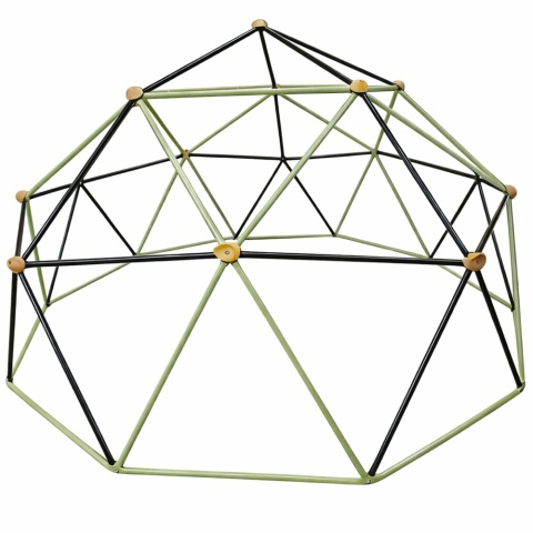 Kopuła wspinaczkowa ogrodowa dla dzieci 370x180 cm, metalowy plac zabaw do wspinaczki i aktywnej zabawy na świeżym powietrzu.