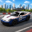 Zdalnie sterowany samochód Porsche 911 Dakar RC Rastar 1:14 w sportowej wersji na torze wyścigowym