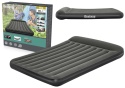 Materac dmuchany dwuosobowy 203x152x30 cm z flokowaną powierzchnią i zagłówkiem – idealny na camping, biwak