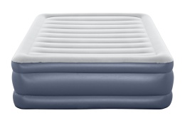 Wysoki materac dmuchany dwuosobowy do spania 203x152x51 cm – wygodne łóżko dmuchane dla gości, na camping i do domu.