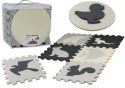 Kontrastowa mata piankowa EVA dla niemowląt i dzieci z motywem zwierzątek, puzzle edukacyjne do zabawy i raczkowania.