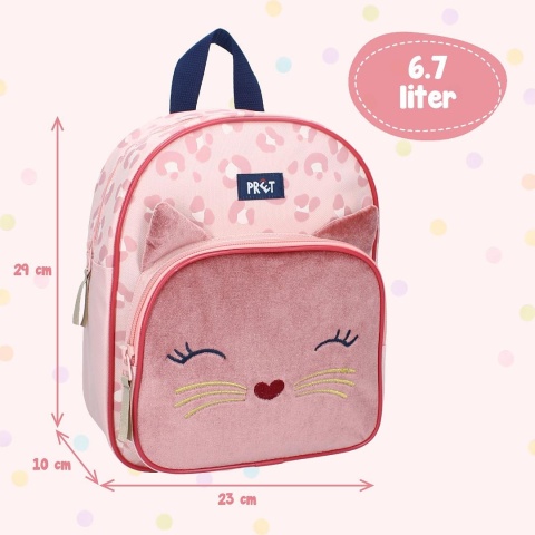 Plecak dla dziewczynki z motywem kotka 29x23x10 cm – pojemny plecak do przedszkola.