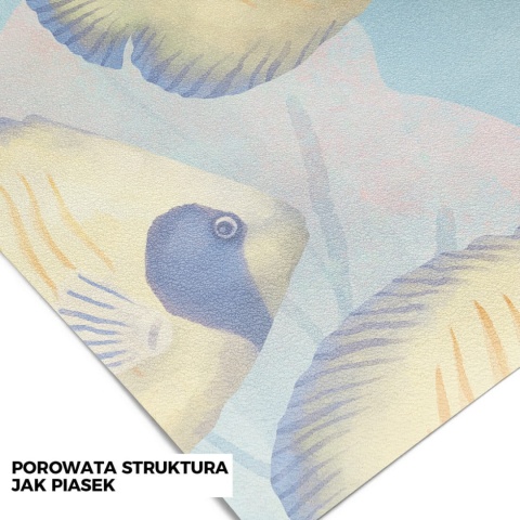 Tapeta Ocean dla dzieci na materiale premium o strukturze piaskowej z pastelowym motywem podwodnego świata