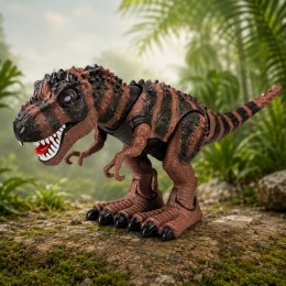 Interaktywny dinozaur Tyranozaur Rex na baterie – chodząca figurka z efektami świetlnymi i dźwiękowymi