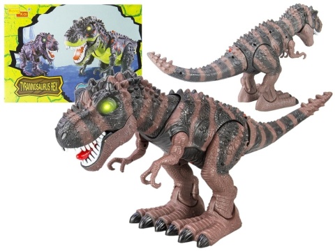 Dinozaur Tyranozaur Rex na baterie ze świecącymi oczami – interaktywna zabawka dla dzieci z efektami świetlnymi i dźwiękowymi