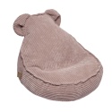 Pufa dla dziecka Teddy Aesthetic różowa – miękkie sztruksowe siedzisko z uszkami misia