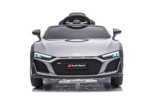 Audi R8 na akumulator dla dzieci w kolorze szarym z podświetlanymi reflektorami LED