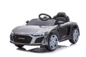 Szary samochód elektryczny Audi R8 dla dzieci – widok pod kątem z przodu
