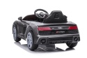 Tył szarego Audi R8 na akumulator dla dzieci z realistycznymi detalami