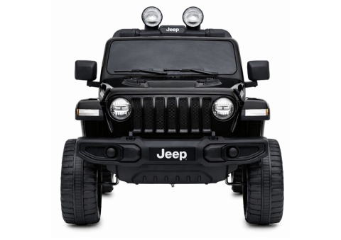 Jeep Rubicon na akumulator dla dzieci czarny widok od przodu