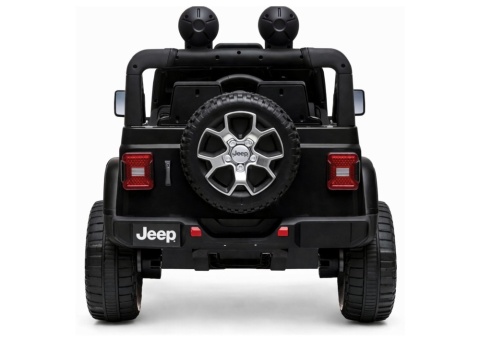 Tył samochodu na akumulator Jeep Rubicon dla dzieci w kolorze czarnym