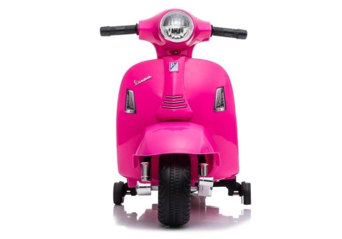 Skuter na akumulator Vespa GTS 300 Mini różowy dla dzieci widok z przodu