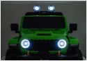 Przednie światła LED w samochodzie Jeep Rubicon 4x4 dla dzieci