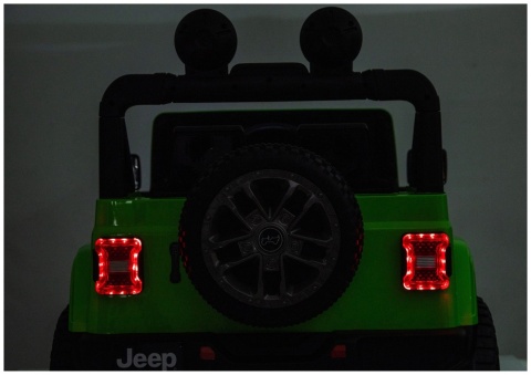 Tylne światła LED w Jeepie Rubicon 4x4 na akumulator dla dzieci