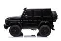Mercedes G63 4x4 XXL na akumulator dla dzieci w czarnym lakierowanym kolorze – widok boczny.