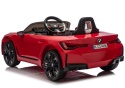 Auto na akumulator BMW i4 czerwone dla dziecka – widok z tyłu z oświetleniem LED