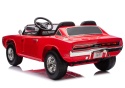 Czerwony Dodge Charger R/T dla dzieci – widok z tyłu pod kątem.