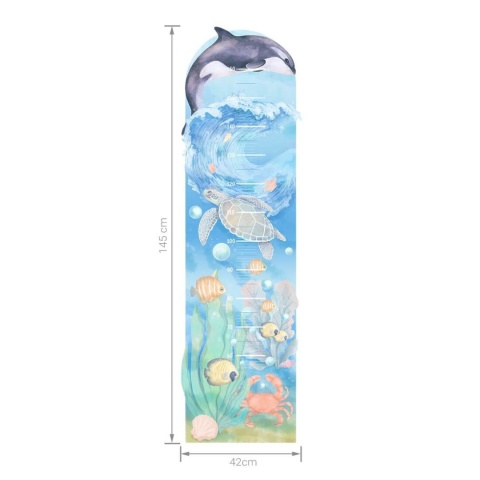 Miarka wzrostu ocean dla dzieci o wymiarach 42 x 145 cm