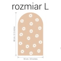 Naklejka na ścianę łuk Stokrotki beżowe rozmiar L 80x50 cm do pokoju dziecka