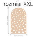 Naklejka ścienna łuk Serduszka w rozmiarze XXL 90x150 cm beżowa dekoracja ścienna do pokoju dziecka