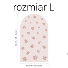 Naklejka ścienna łuk Stokrotki Mini w rozmiarze L 50x80 cm do pokoju dziewczynki