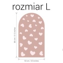 Naklejka ścienna łuk z serduszkami w kolorze różowo-beżowym 50x80 cm do pokoju dziecka